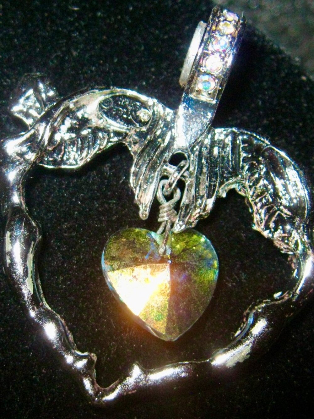 KIRKS FOLLY PENDANT FOR MAGNETIC ENHANCER NECKLACE-DELUXE SILVER FINISH